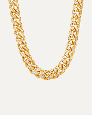 10mm Full Ice Moissanite Cuban Chain by Aumpex