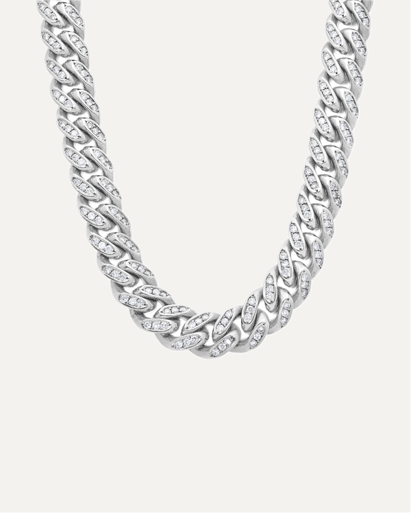 10mm Full Ice Moissanite Cuban Chain by Aumpex