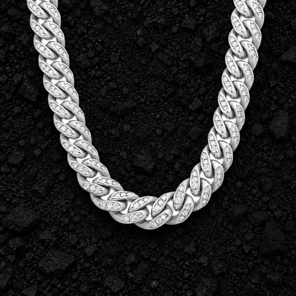 10mm Full Ice Moissanite Cuban Chain by Aumpex