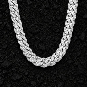 10mm Full Ice Moissanite Cuban Chain by Aumpex