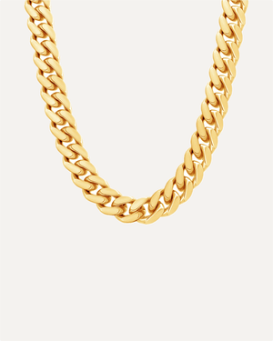 10mm Heavyweight Gold Cuban Link Chain by Aumpex