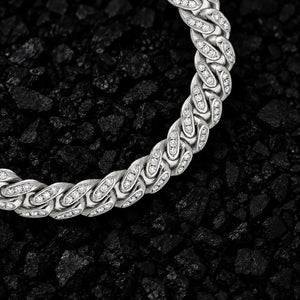 10mm Iced Out Miami Moissanite Cuban Bracelet by Aumpex