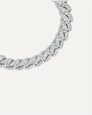 10mm Iced Out Miami Moissanite Cuban Bracelet by Aumpex