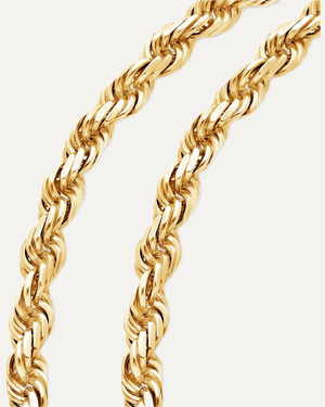 10mm Solid Gold Diamond Cut Rope Chain by Aumpex