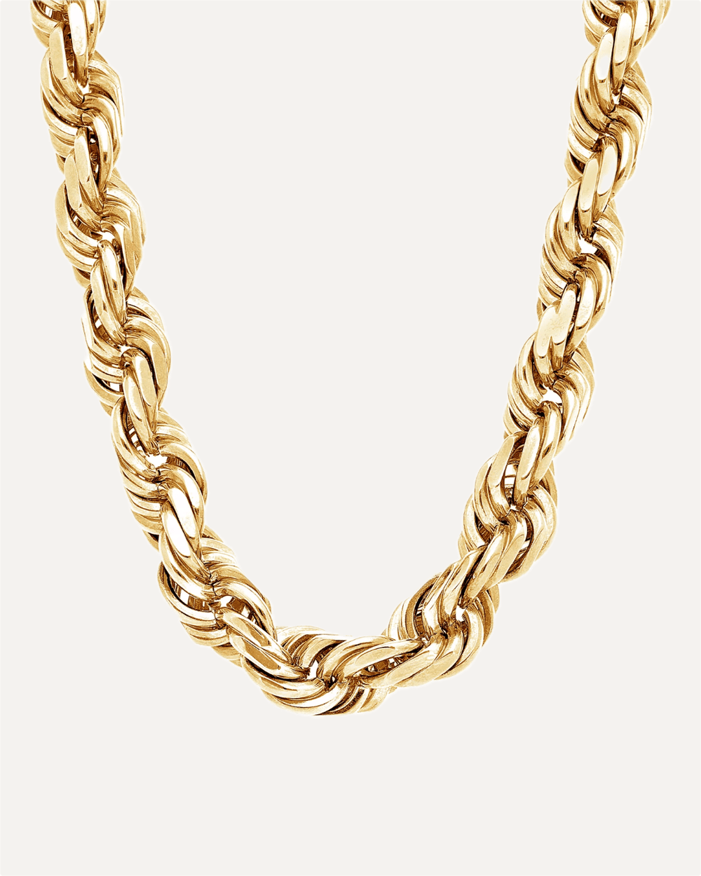 11.5mm Solid Gold Diamond Cut Rope Chain by Aumpex