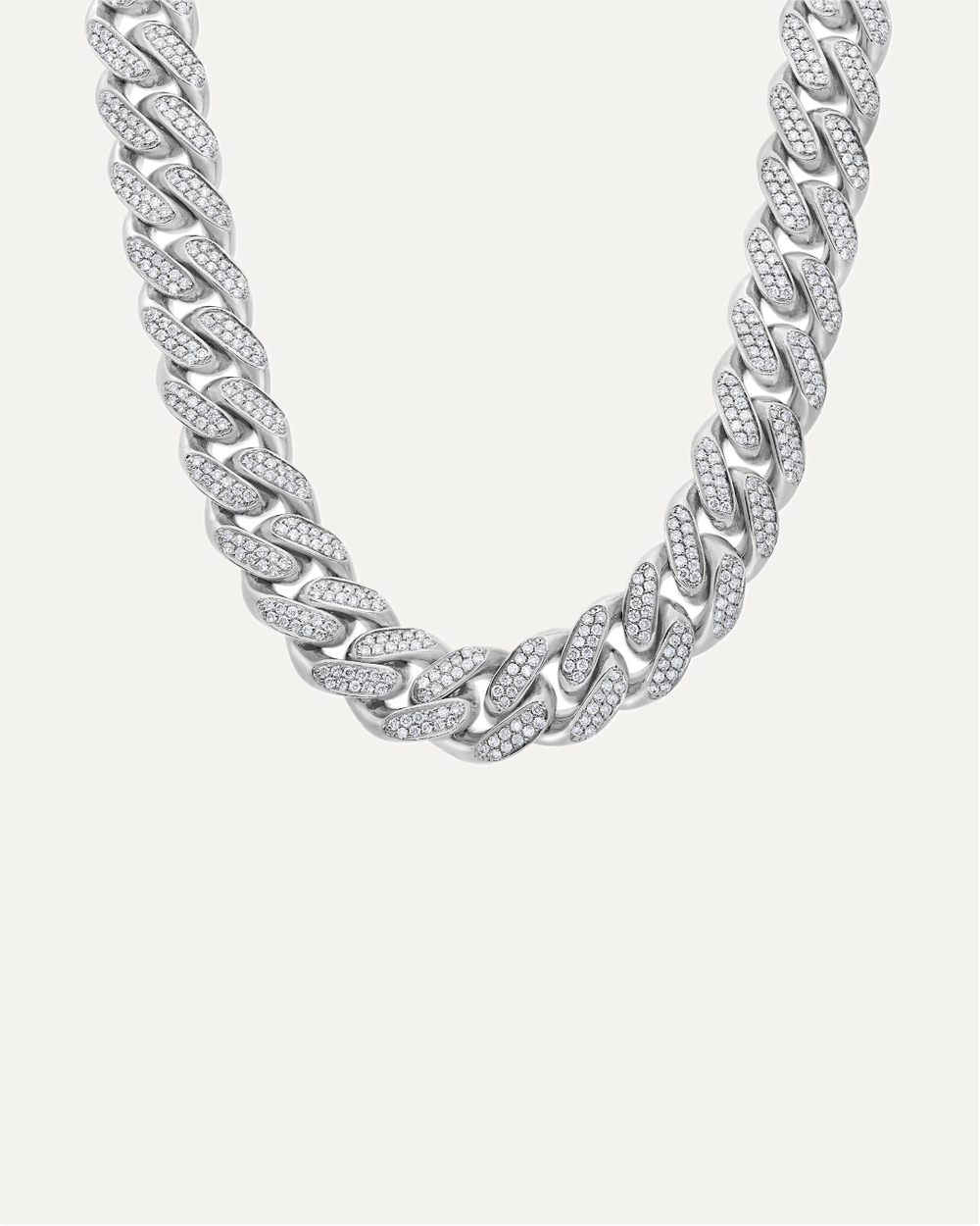 11mm Double - Row Moissanite Cuban Chain by Aumpex