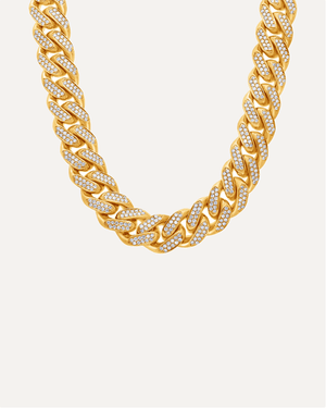 11mm Double - Row Moissanite Cuban Chain by Aumpex