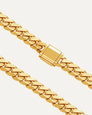 11mm Heavyweight Gold Cuban Link Chain by Aumpex