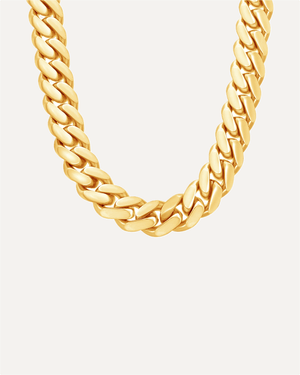 11mm Heavyweight Gold Cuban Link Chain by Aumpex