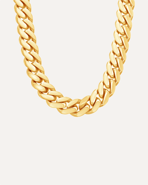 11mm Heavyweight Gold Cuban Link Chain by Aumpex