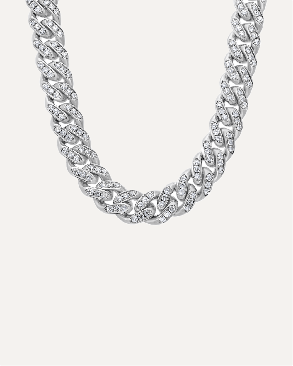 11mm Solitaire Moissanite Cuban Chain by Aumpex