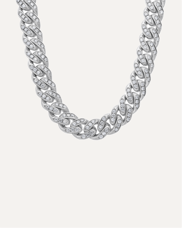 11mm Solitaire Moissanite Cuban Chain by Aumpex