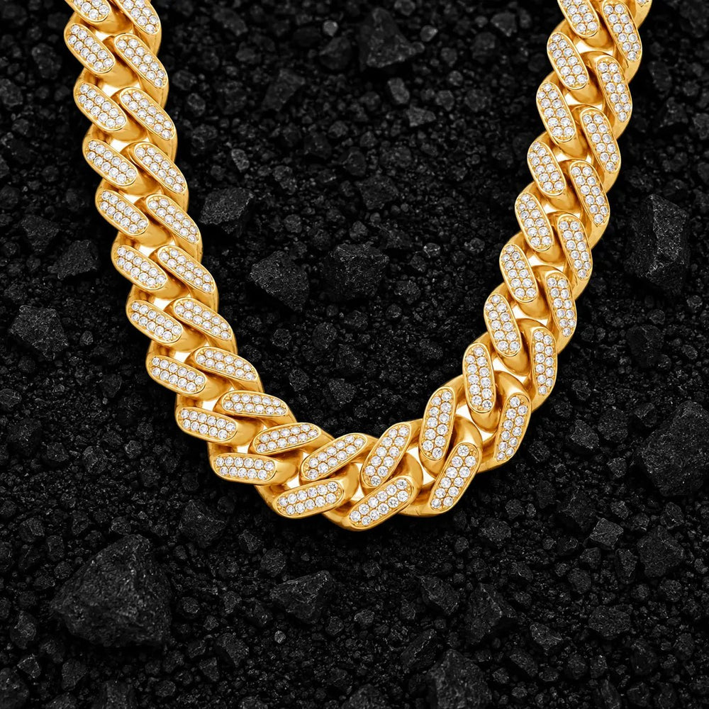 15mm "Boss" Heavyweight Moissanite Cuban Chain by Aumpex