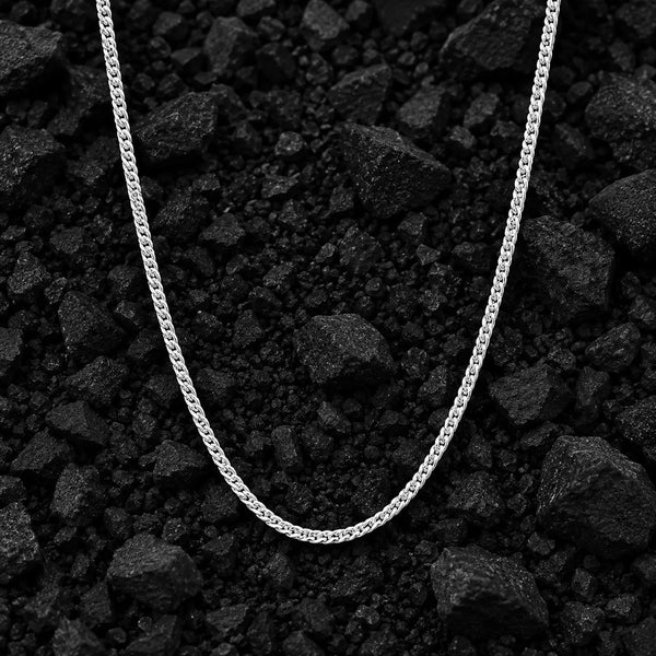 1.5mm The Solid 925 Sterling Silver Franco Link Chain by Aumpex