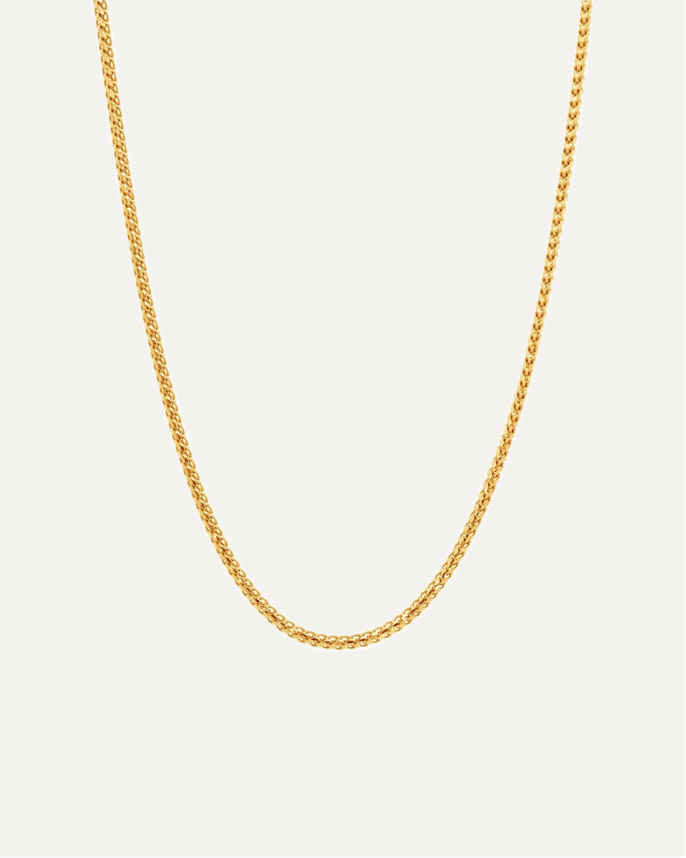 1.5mm The Solid Gold Franco Link Chain by Aumpex
