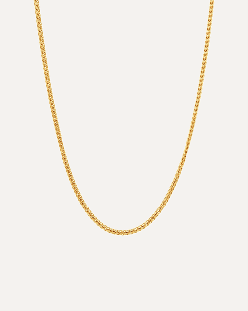 1.5mm The Solid Gold Franco Link Chain by Aumpex