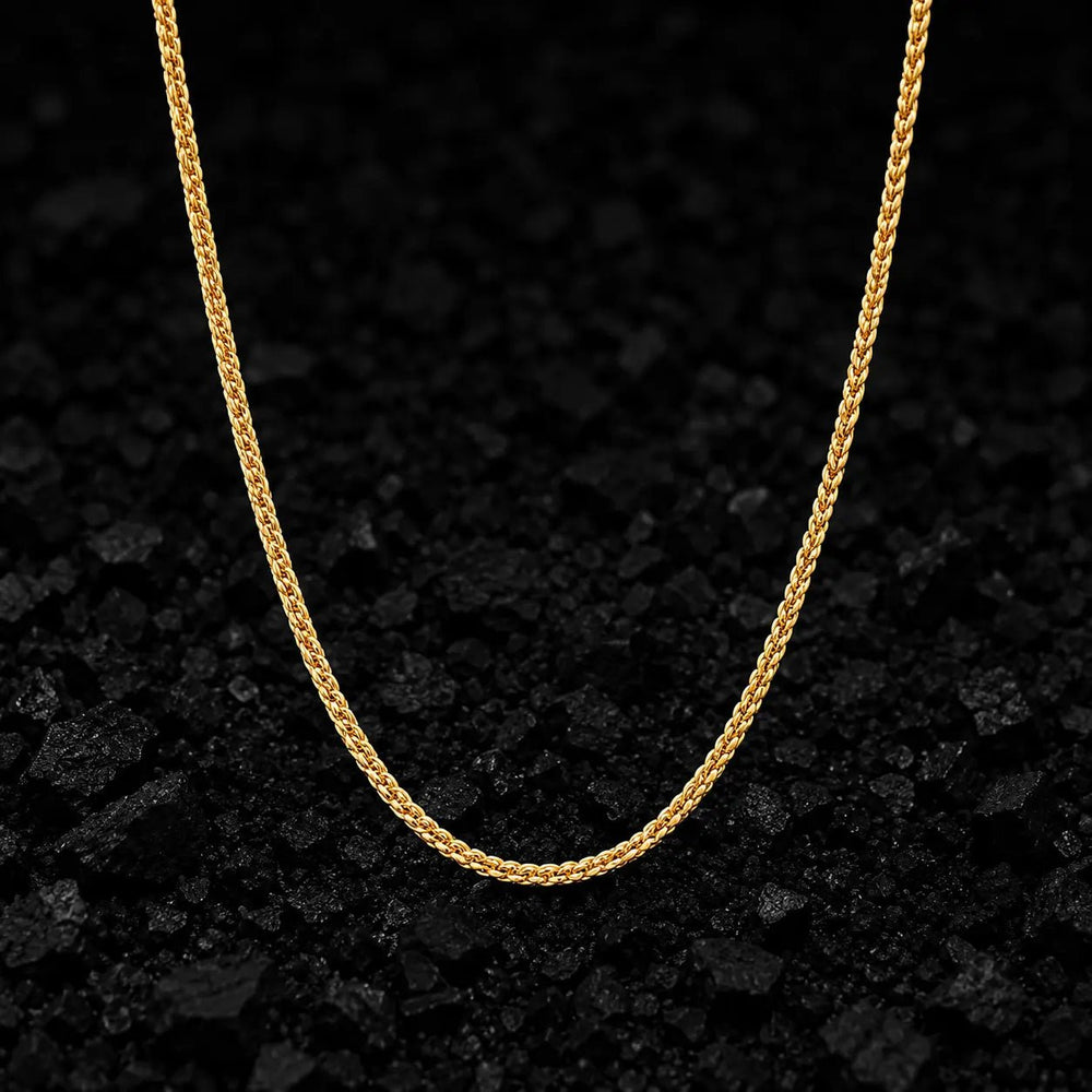 1.5mm The Solid Gold Franco Link Chain by Aumpex