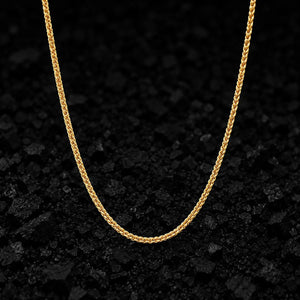 1.5mm The Solid Gold Franco Link Chain by Aumpex