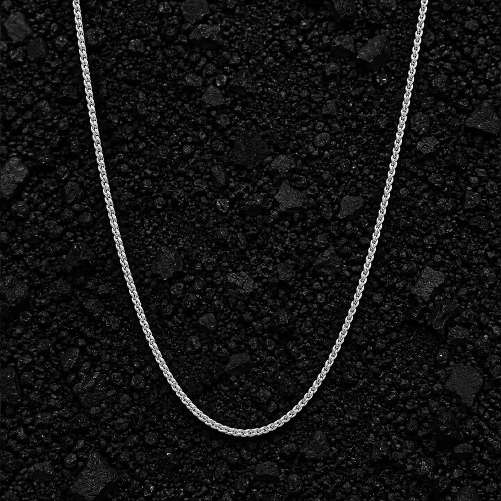 1mm The Solid 925 Sterling Silver Franco Link Chain by Aumpex