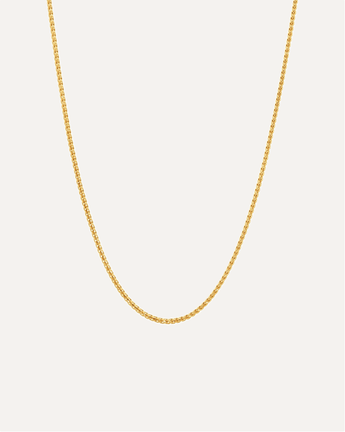 1mm The Solid Gold Franco Link Chain by Aumpex