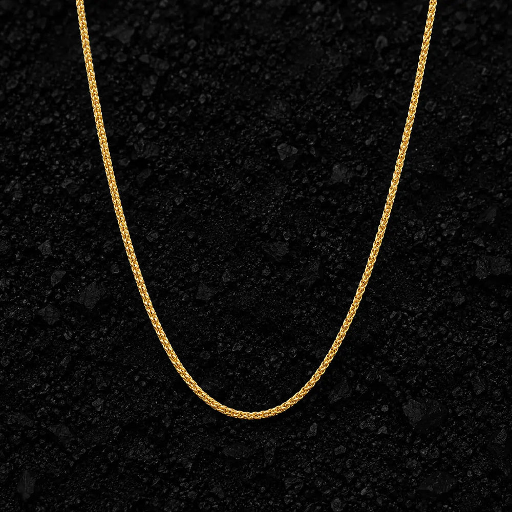 1mm The Solid Gold Franco Link Chain by Aumpex