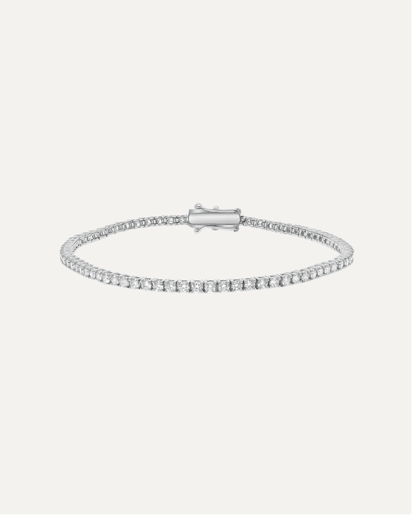 2.0mm Round Cut Moissanite Tennis Bracelet by Aumpex