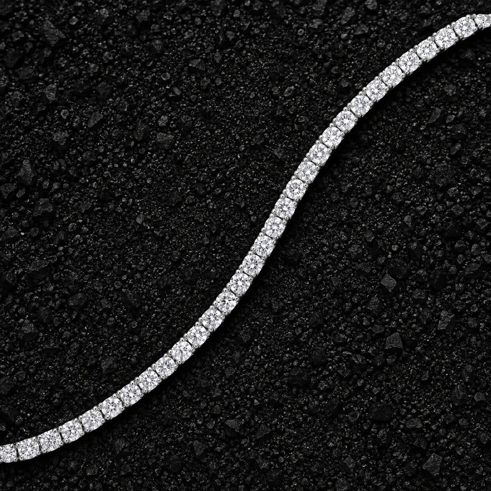 2.0mm Round Cut Moissanite Tennis Bracelet by Aumpex