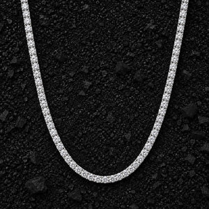 2.5mm Everyday Luxury Solid Gold Lab-Grown Diamond Tennis Chain by Aumpex