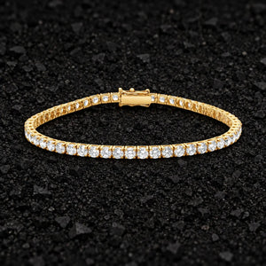 2.5mm Round Cut Moissanite Tennis Bracelet by Aumpex