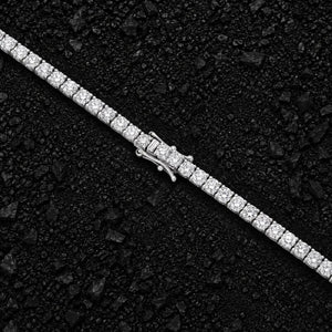 2.5mm Round Cut Moissanite Tennis Bracelet by Aumpex