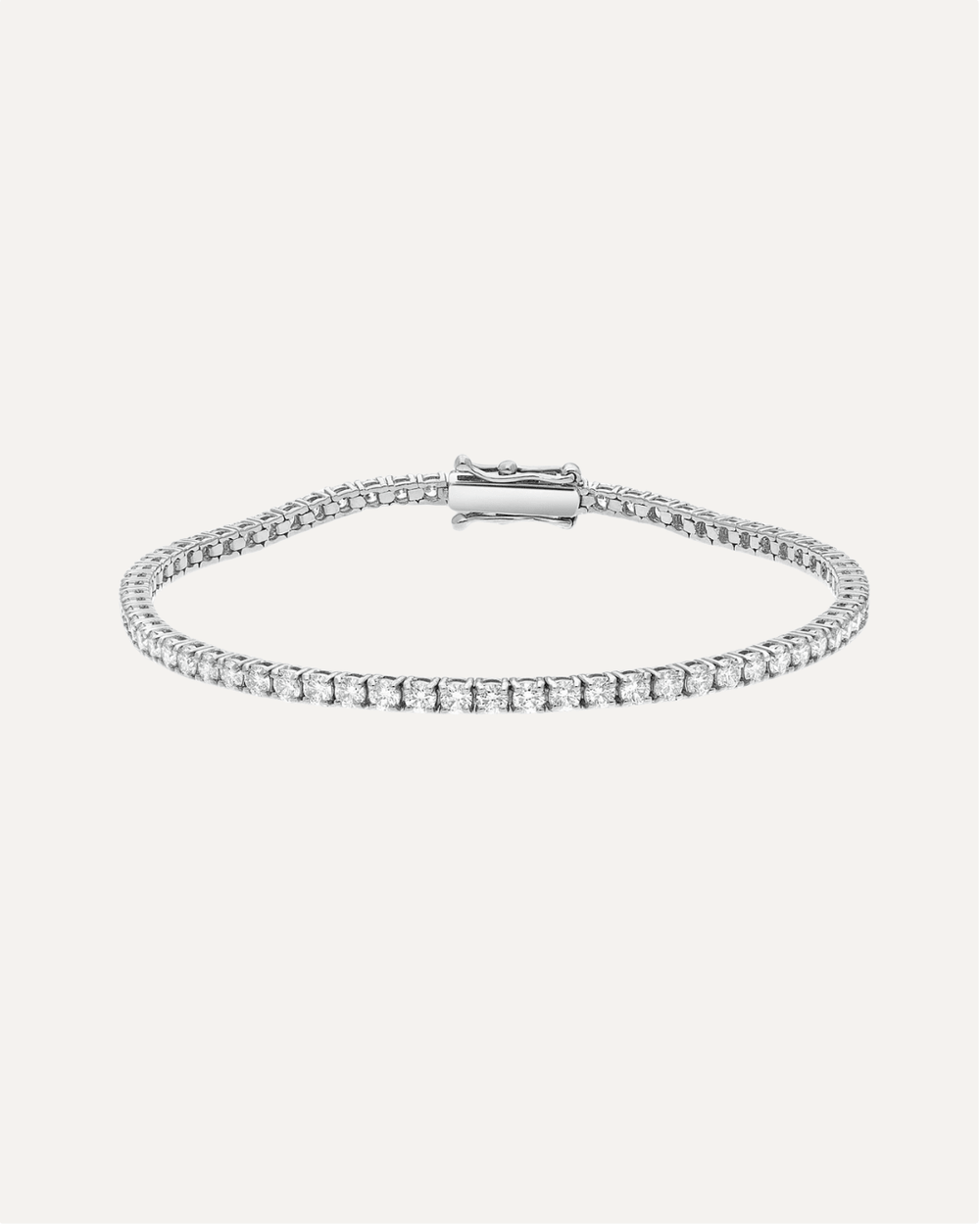 2.5mm Round Cut Moissanite Tennis Bracelet by Aumpex