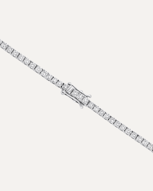 2.5mm Round Cut Moissanite Tennis Bracelet by Aumpex