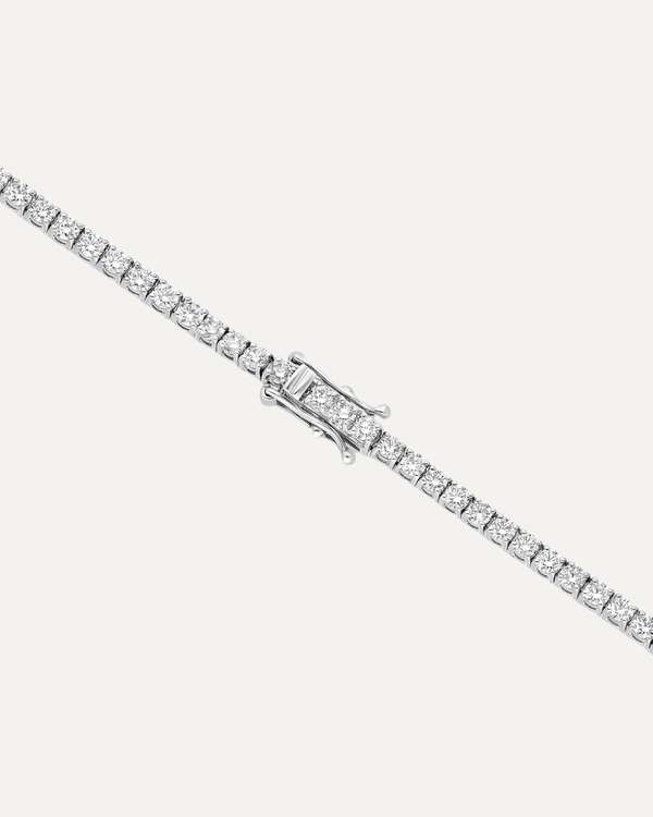 2.5mm Round Cut Moissanite Tennis Bracelet by Aumpex