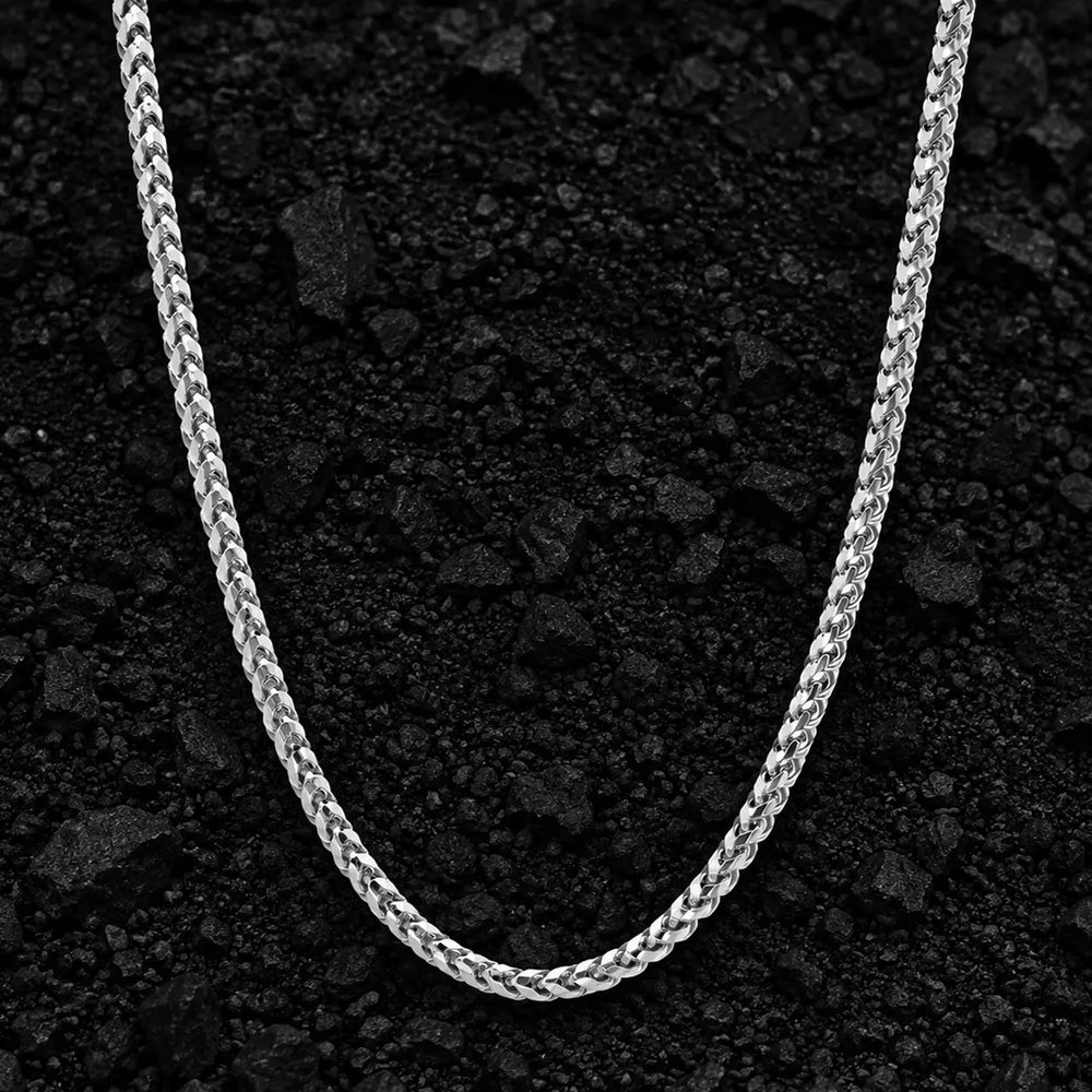 2.5mm The Solid 925 Sterling Silver Franco Link Chain by Aumpex