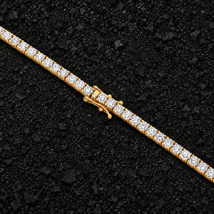 2.8mm Round Cut Moissanite Tennis Bracelet by Aumpex
