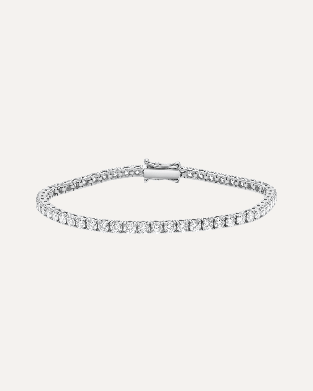 2.8mm Round Cut Moissanite Tennis Bracelet by Aumpex