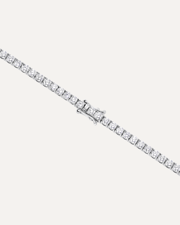 2.8mm Round Cut Moissanite Tennis Bracelet by Aumpex
