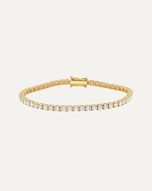 2.8mm Round Cut Moissanite Tennis Bracelet by Aumpex