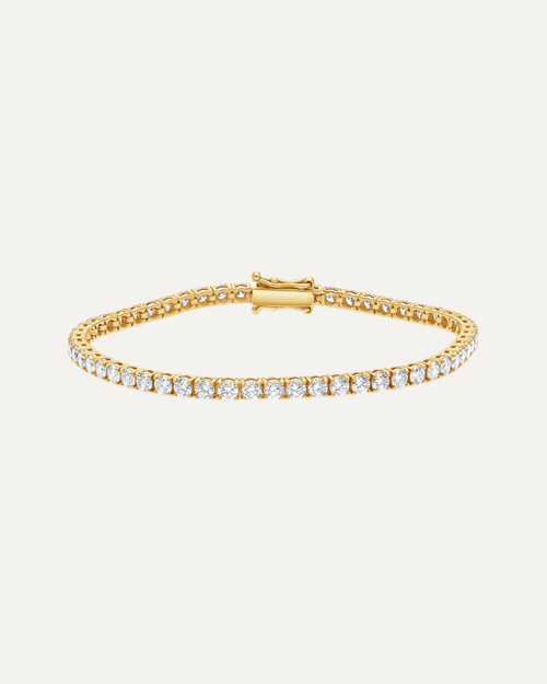 2.8mm Round Cut Moissanite Tennis Bracelet by Aumpex