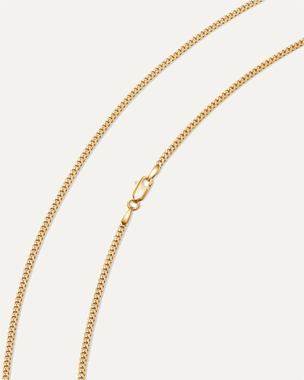 2mm Heavyweight Gold Cuban Link Chain by Aumpex