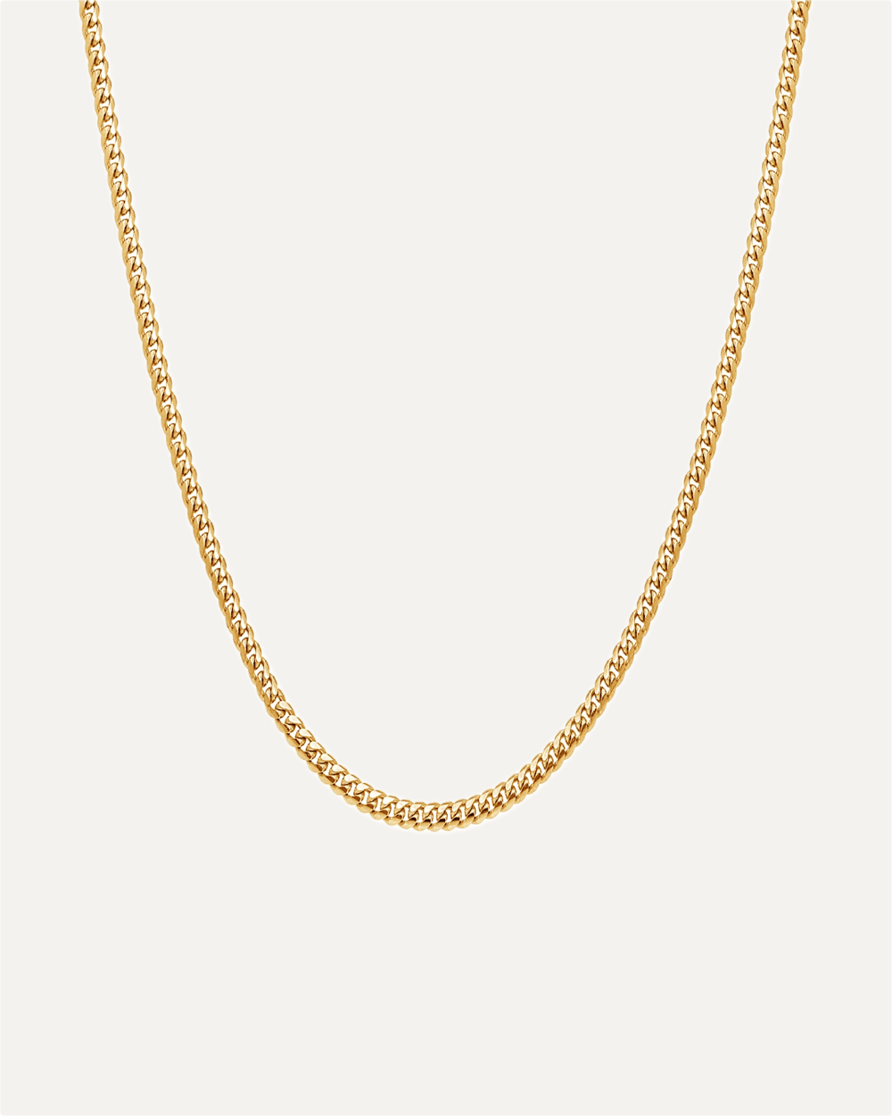 2mm Heavyweight Gold Cuban Link Chain by Aumpex