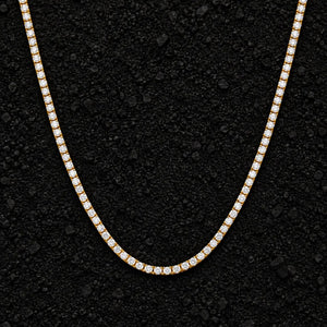 2mm Micro Moissanite Tennis Chain by Aumpex