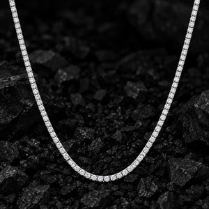 2mm Micro Solid Gold Lab-Grown Diamond Tennis Chain by Aumpex