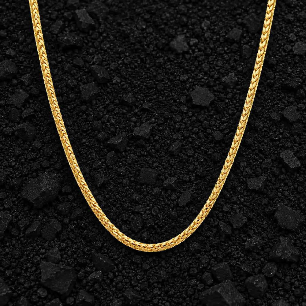 2mm The Solid Gold Franco Link Chain by Aumpex