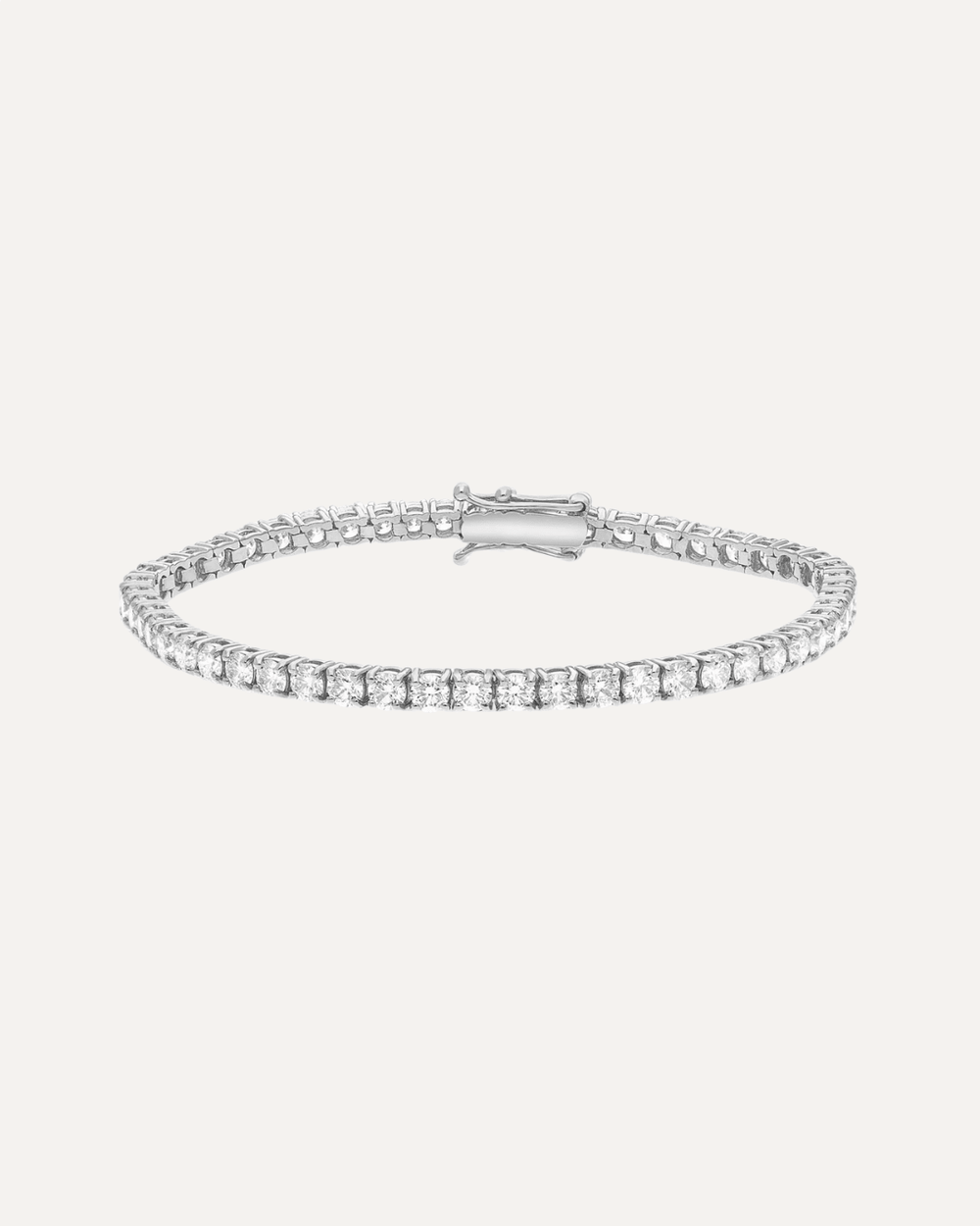 3.0mm Round Cut Moissanite Tennis Bracelet by Aumpex