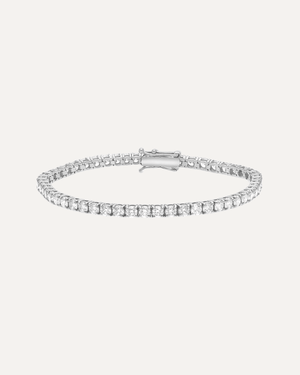 3.0mm Round Cut Moissanite Tennis Bracelet by Aumpex