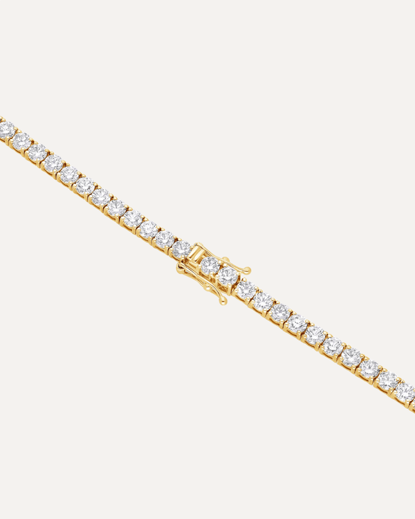 3.0mm Round Cut Moissanite Tennis Bracelet by Aumpex