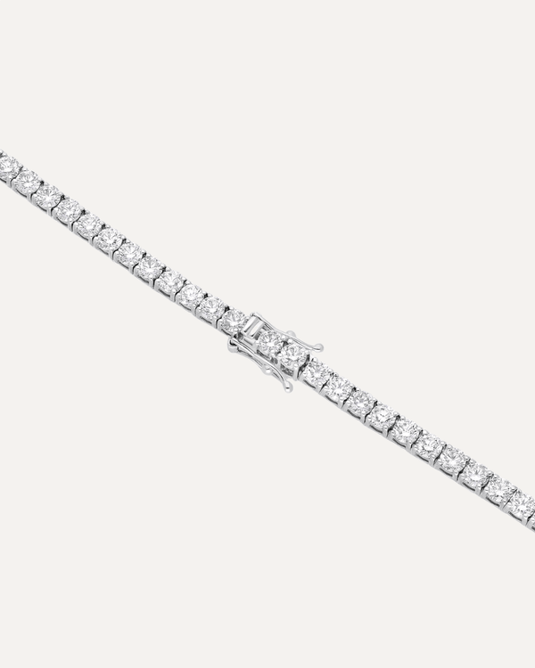 3.0mm Round Cut Moissanite Tennis Bracelet by Aumpex