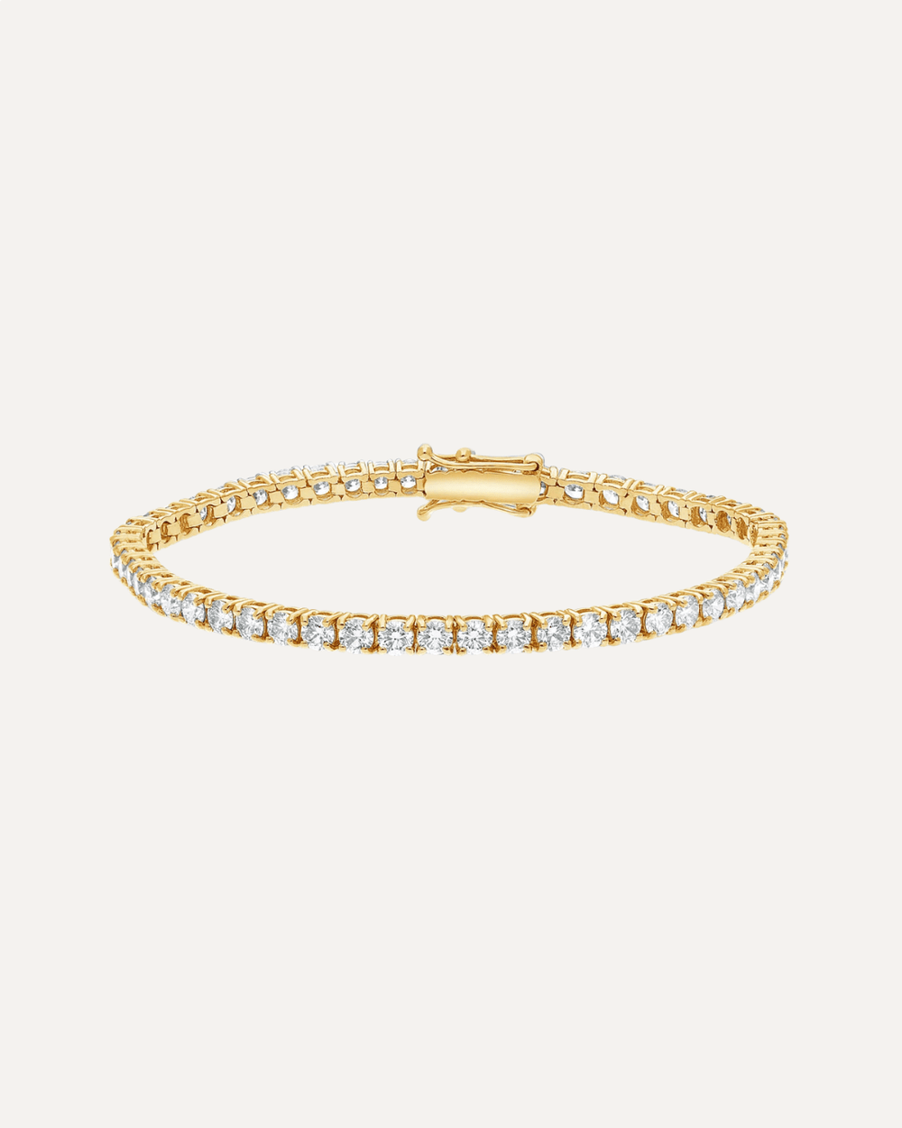 3.0mm Round Cut Moissanite Tennis Bracelet by Aumpex