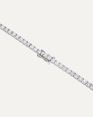 3.5mm Round Cut Moissanite Tennis Bracelet by Aumpex